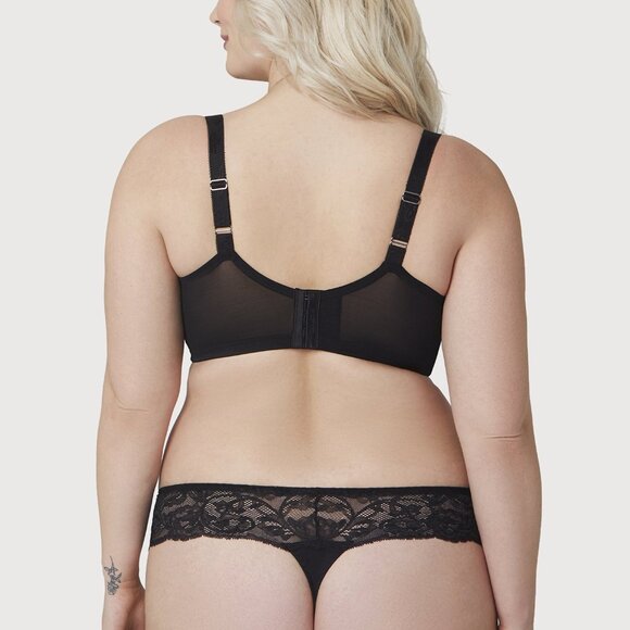 Set of 3! Thongs Large Panties Bramour Tribeca L FITS 29-30" Lacy Briefs Black - Picture 6 of 16